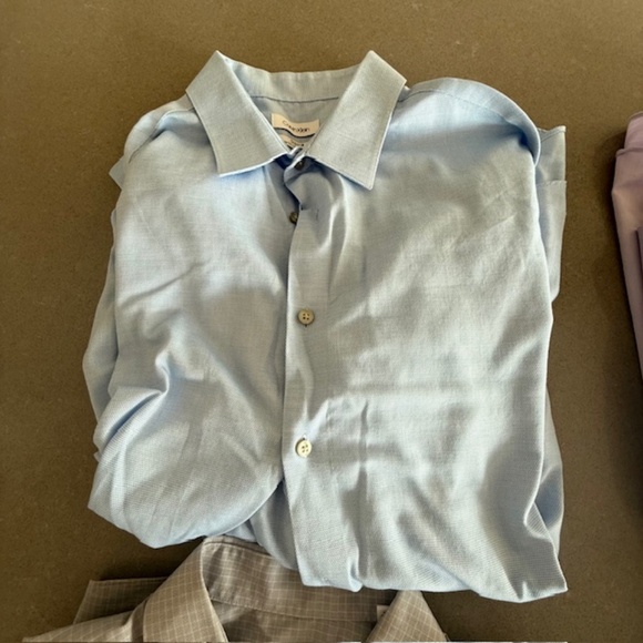 4 Men's Calvin Klein Button Dress Shirts 17.5" 34/35 - Regular Fit - Picture 4 of 14